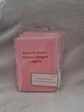 Pink Pocket Planner "Mark it down before I forget...again."